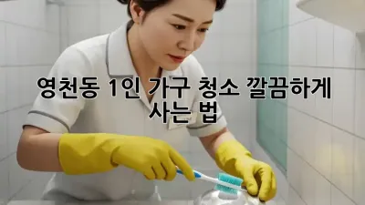 영천동 1인 가구 청소🧹, 깔끔하게 사는 법