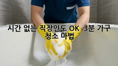시간 없는 직장인도 OK! ✨ 3분 가구 청소 마법
