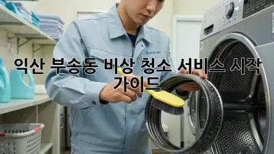 익산 부송동 비상 청소 서비스: 시작 가이드