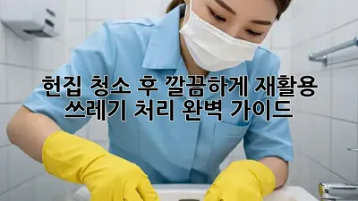 헌집 청소 후 깔끔하게! 재활용 & 쓰레기 처리 완벽 가이드