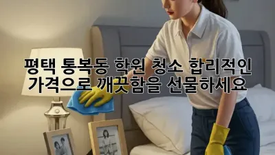 평택 통복동 학원 청소, 합리적인 가격으로 깨끗함을 선물하세요!