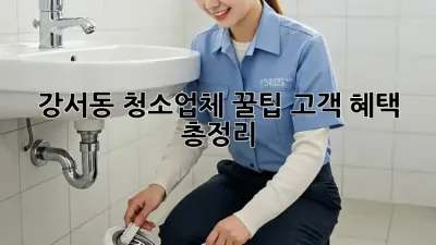 강서동 청소업체 꿀팁🍯 고객 혜택 총정리!
