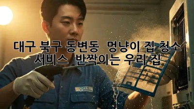 대구 북구 동변동 🏡 멍냥이 집 청소 서비스, ✨ 반짝이는 우리 집!
