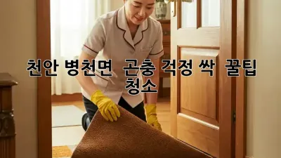 천안 병천면 🏡 곤충 걱정 싹! 🐛🚫 꿀팁 청소 ✨