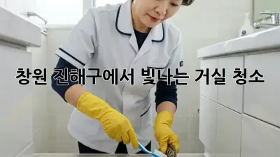 창원 진해구에서 빛나는 거실 청소!