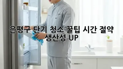은평구 단기 청소 꿀팁🍯 시간 절약 & 생산성 UP!