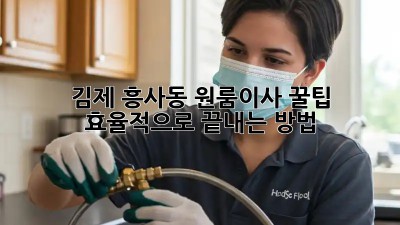 김제 흥사동 원룸이사 꿀팁🍯 효율적으로 끝내는 방법!