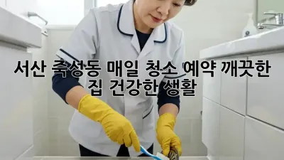 서산 죽성동 매일 청소 예약: 깨끗한 집, 건강한 생활