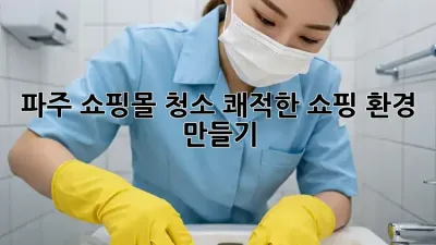 파주 쇼핑몰 청소, 쾌적한 쇼핑 환경 만들기 ✨