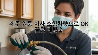 제주 원룸 이사, 소형차량으로 OK! 꿀팁 대방출!