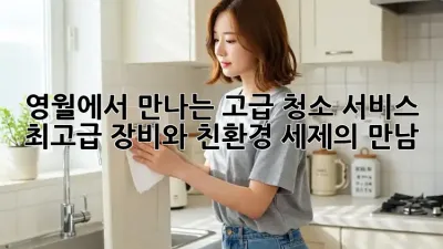 영월에서 만나는 ✨고급 청소 서비스✨: 최고급 장비와 친환경 세제의 만남
