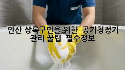 안산 상록구민을 위한 ✨ 공기청정기 관리 꿀팁! 💨 #필수정보