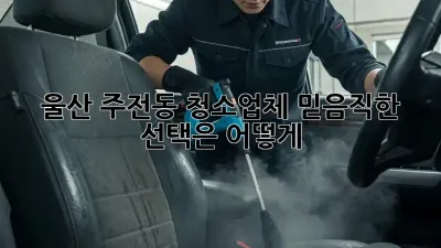 울산 주전동 청소업체, 믿음직한 선택은 어떻게?