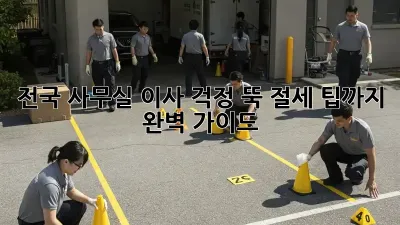전국 사무실 이사, 걱정 뚝! 절세 팁까지 완벽 가이드