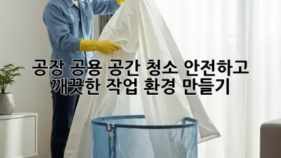공장 공용 공간 청소: 안전하고 깨끗한 작업 환경 만들기