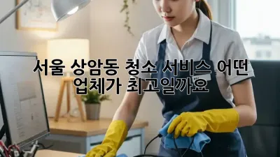 서울 상암동 청소 서비스, 어떤 업체가 최고일까요?