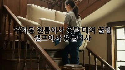 주자동 원룸이사🚚 용달 대여 꿀팁🍯 #셀프이사 #용달이사