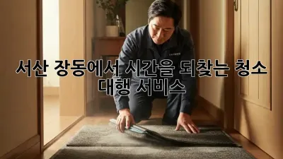 서산 장동에서 시간을 되찾는 청소 대행 서비스!