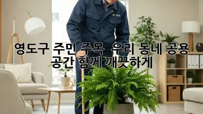 영도구 주민 주목! ✨ 우리 동네 공용 공간, 함께 깨끗하게! 🏡