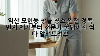 ✨ 익산 모현동 창틀 청소 완전 정복! 먼지 제거부터 전문가 꿀팁까지 싹 다 알려드려요! 🏠