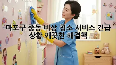 마포구 중동 비상 청소 서비스: 긴급 상황, 깨끗한 해결책