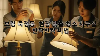 보령 죽정동 🏢 현장 맞춤 청소, 사무실 ✨ 반짝반짝 비법!