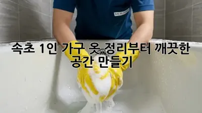 속초 1인 가구, 옷 정리부터 깨끗한 공간 만들기!
