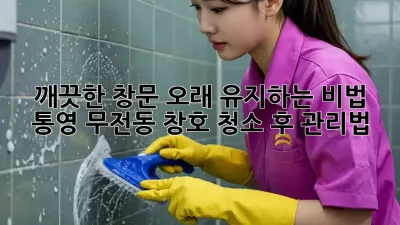 깨끗한 창문, 오래 유지하는 비법! 통영 무전동 창호 청소 후 관리법