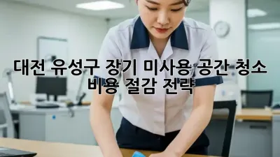 대전 유성구 장기 미사용 공간 청소: 비용 절감 전략