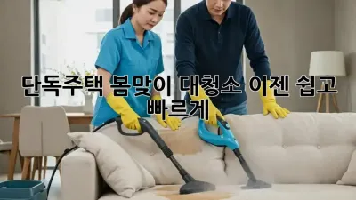 단독주택 봄맞이 대청소, 이젠 쉽고 빠르게!
