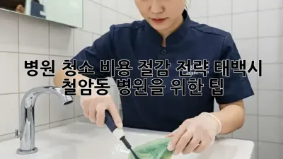 병원 청소 비용 절감 전략: 태백시 철암동 병원을 위한 팁