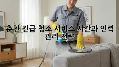 춘천 긴급 청소 서비스: 시간과 인력 관리 전략