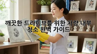 깨끗한 드라이브를 위한 차량 내부 청소 완벽 가이드