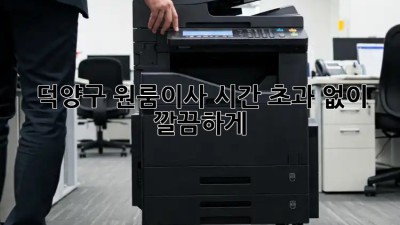 덕양구 원룸이사, 시간 초과 없이 깔끔하게! ⏰📦
