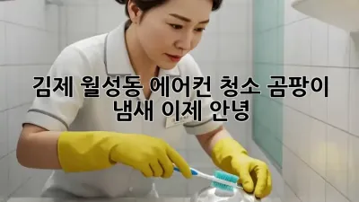 김제 월성동 에어컨 청소: 곰팡이 냄새, 이제 안녕!