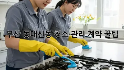 부산 동대신동 청소 관리 계약 꿀팁 🏡✨