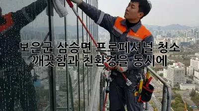 보은군 삼승면 프로페셔널 청소: 깨끗함과 친환경을 동시에!