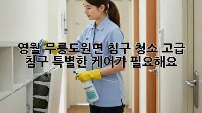 영월 무릉도원면 침구 청소: 고급 침구, 특별한 케어가 필요해요!