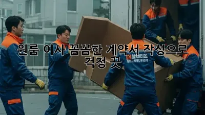 원룸 이사, 꼼꼼한 계약서 작성으로 걱정 끗!