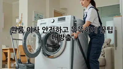 원룸 이사, 안전하고 똑똑하게! 꿀팁 대방출!