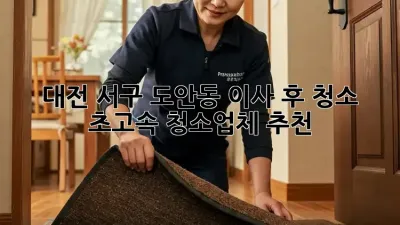 대전 서구 도안동 이사 후 청소? 초고속 청소업체 추천!