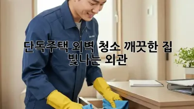 단독주택 외벽 청소: 깨끗한 집, 빛나는 외관