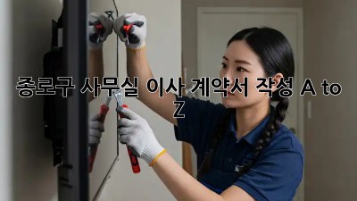 종로구 사무실 이사 계약서 작성 A to Z 🏢🔑