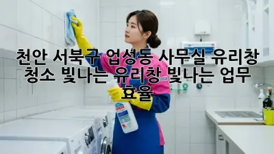 천안 서북구 업성동 사무실 유리창 청소: 빛나는 유리창, 빛나는 업무 효율!