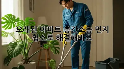 오래된 아파트 층간소음? 먼지 청소로 해결해봐요!