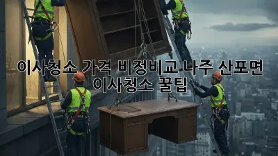 이사청소 가격 비정비교: 나주 산포면 이사청소 꿀팁!