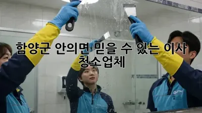 함양군 안의면 믿을 수 있는 이사 청소업체 🌟