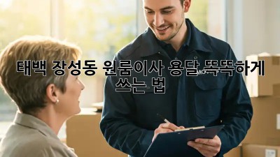 태백 장성동 원룸이사, 용달 똑똑하게 쓰는 법 🚚📦