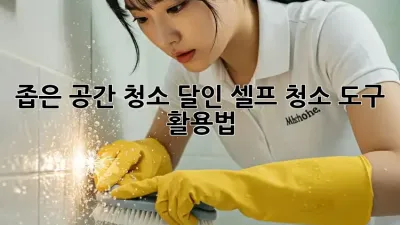 좁은 공간 청소 달인: 셀프 청소 도구 활용법