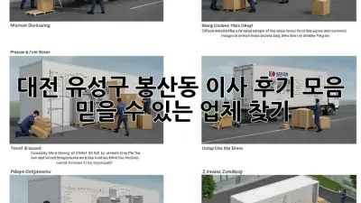 대전 유성구 봉산동 이사 후기 모음: 믿을 수 있는 업체 찾기!